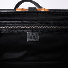 画像をギャラリービューアに読み込む, GUCCI グッチ ワンショルダー ハンドバッグ 111713 3444 GGキャンバス バンブー レザー ブラック 美品 中古 4a000383