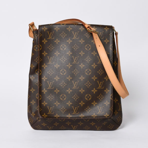 LOUIS VUITTON Monogram Musette Salsa Shoulder Bag M51387 Brown PVC Tanned Leather Good Condition Used 4a000598