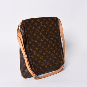 LOUIS VUITTON Monogram Musette Salsa Shoulder Bag M51387 Brown PVC Tanned Leather Good Condition Used 4a000598