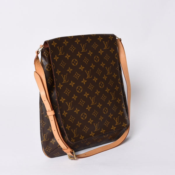 LOUIS VUITTON Monogram Musette Salsa Shoulder Bag M51387 Brown PVC Tanned Leather Good Condition Used 4a000598