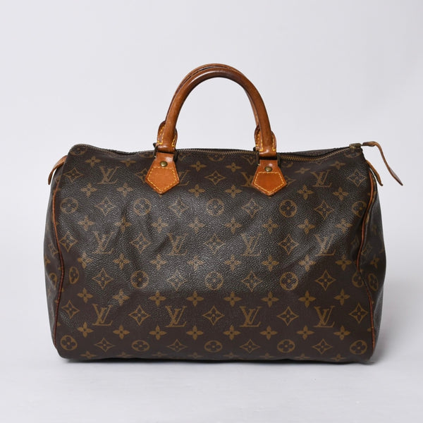 LOUIS VUITTON Handbag Speedy 35 M51164 Leather Brown Gold Hardware Good Used 4a000512