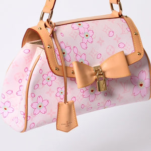 極美品 LOUIS VUITTON ルイヴィトン サック レトロPM ハンドバッグ M92013 モノグラムチェリーブロッサム ピンク 村上隆 中古 4a000476