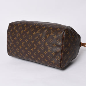 LOUIS VUITTON Handbag Speedy 35 M51164 Leather Brown Gold Hardware Good Used 4a000512