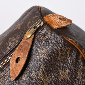 LOUIS VUITTON Handbag Speedy 35 M51164 Leather Brown Gold Hardware Good Used 4a000512