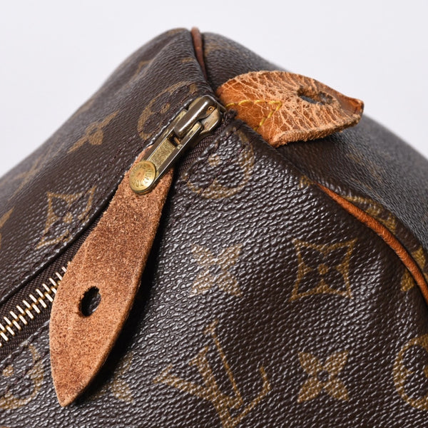 LOUIS VUITTON Handbag Speedy 35 M51164 Leather Brown Gold Hardware Good Used 4a000512