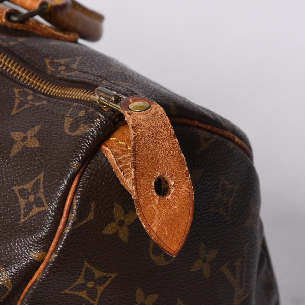 LOUIS VUITTON Handbag Speedy 35 M51164 Leather Brown Gold Hardware Good Used 4a000512