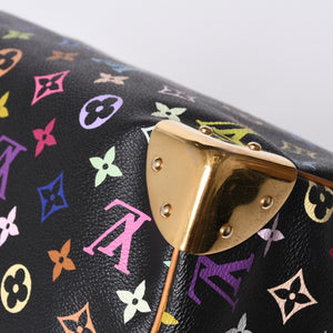 Very Good Condition LOUIS VUITTON Speedy 30 Handbag M92642 Monogram Multicolor Black Gold Hardware Takashi Murakami Used 4a000475