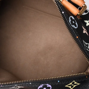 Very Good Condition LOUIS VUITTON Speedy 30 Handbag M92642 Monogram Multicolor Black Gold Hardware Takashi Murakami Used 4a000475