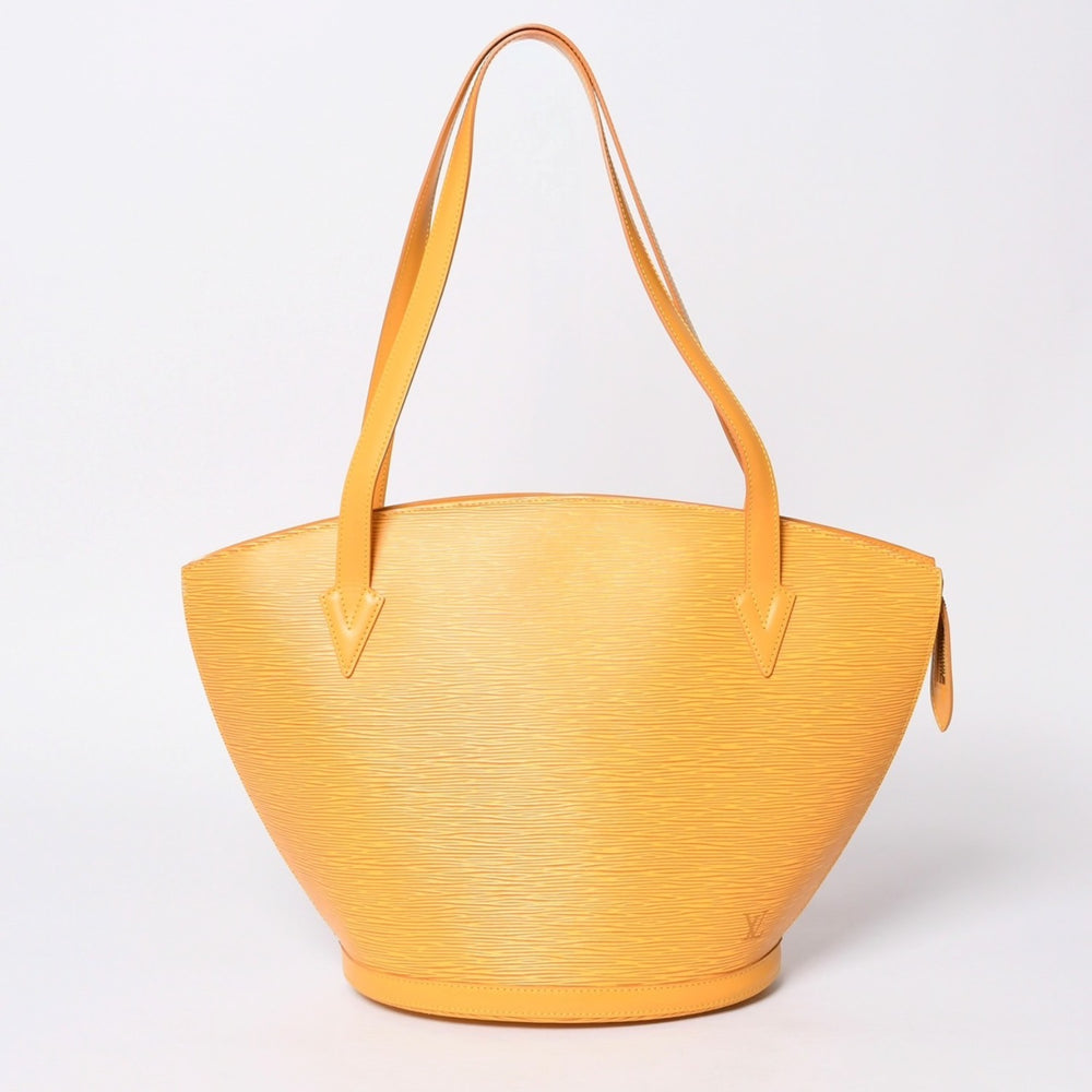 極美品 LOUIS VUITTON ルイヴィトン サンジャック ハンドバッグ M52269 エピ レザー イエロー ゴールド金具 中古 4a000527