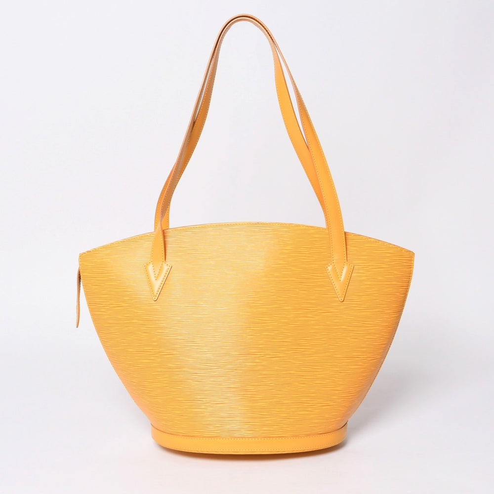 極美品 LOUIS VUITTON ルイヴィトン サンジャック ハンドバッグ M52269 エピ レザー イエロー ゴールド金具 中古 4a000527