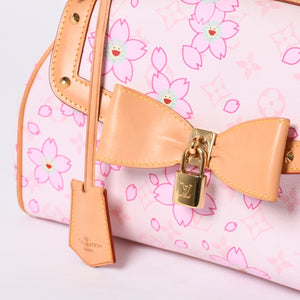 極美品 LOUIS VUITTON ルイヴィトン サック レトロPM ハンドバッグ M92013 モノグラムチェリーブロッサム ピンク 村上隆 中古 4a000476