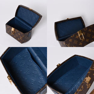 Like new LOUIS VUITTON Twisted Box 2WAY Bag M40275 Frank Gehry Brown Gold Used 4a001461