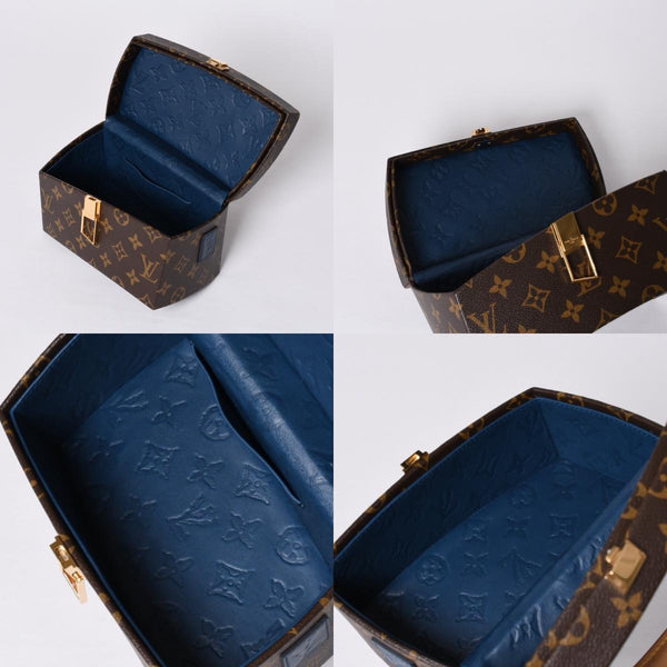 Like new LOUIS VUITTON Twisted Box 2WAY Bag M40275 Frank Gehry Brown Gold Used 4a001461