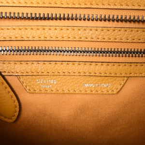 CELINE セリーヌ ラゲージ ミニショッパー レザー Hand Bag ハンドバッグ フィービー期 Yellow イエロー S-AT-1113 美品 中古 4a000495