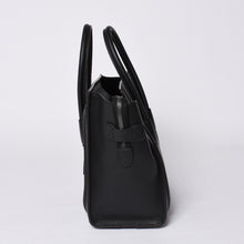 画像をギャラリービューアに読み込む, CELINE セリーヌ ラゲージ マイクロショッパー エディ期 現行 トートバッグ レザー ブラック シルバー金具 美品 中古 4a000494