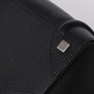 CELINE セリーヌ ラゲージ マイクロショッパー エディ期 現行 トートバッグ レザー ブラック シルバー金具 美品 中古 4a000494