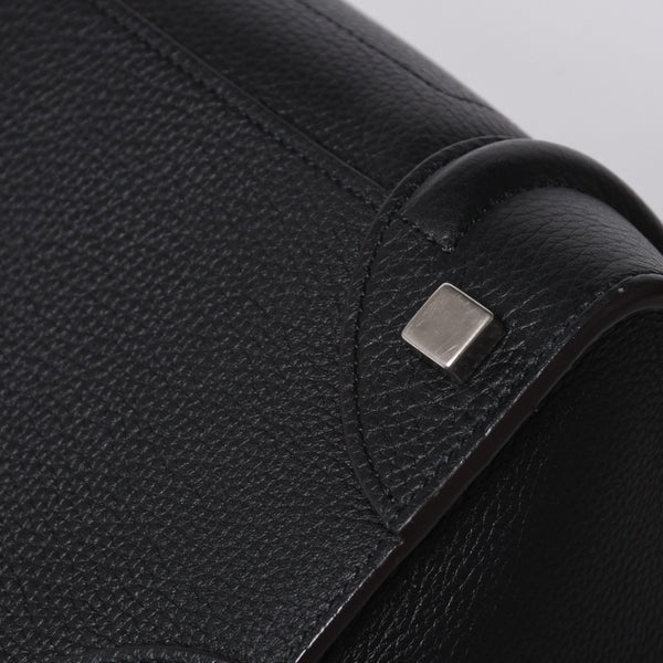 CELINE セリーヌ ラゲージ マイクロショッパー エディ期 現行 トートバッグ レザー ブラック シルバー金具 美品 中古 4a000494