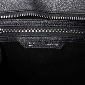 CELINE セリーヌ ラゲージ マイクロショッパー エディ期 現行 トートバッグ レザー ブラック シルバー金具 美品 中古 4a000494