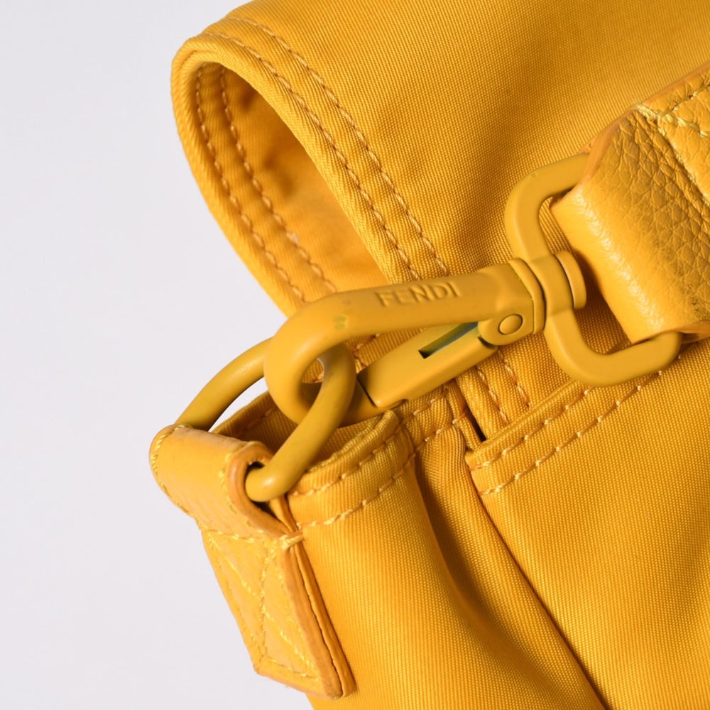 FENDI Nylon Shoulder Bag 7VA536 Yellow Good Condition Used 4a000509