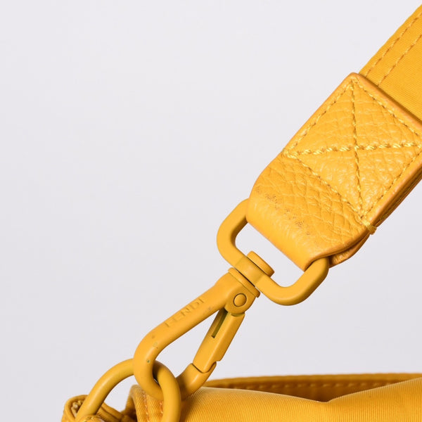 FENDI フェンディ Nylon ナイロン Shoulder Bag ショルダーバッグ 7VA536 Yellow イエロー 美品 中古 4a000509