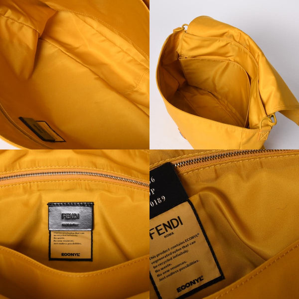 FENDI フェンディ Nylon ナイロン Shoulder Bag ショルダーバッグ 7VA536 Yellow イエロー 美品 中古 4a000509