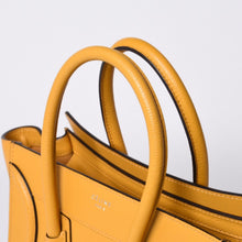 画像をギャラリービューアに読み込む, CELINE セリーヌ ラゲージ ミニショッパー レザー Hand Bag ハンドバッグ フィービー期 Yellow イエロー S-AT-1113 美品 中古 4a000495
