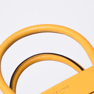CELINE セリーヌ ラゲージ ミニショッパー レザー Hand Bag ハンドバッグ フィービー期 Yellow イエロー S-AT-1113 美品 中古 4a000495