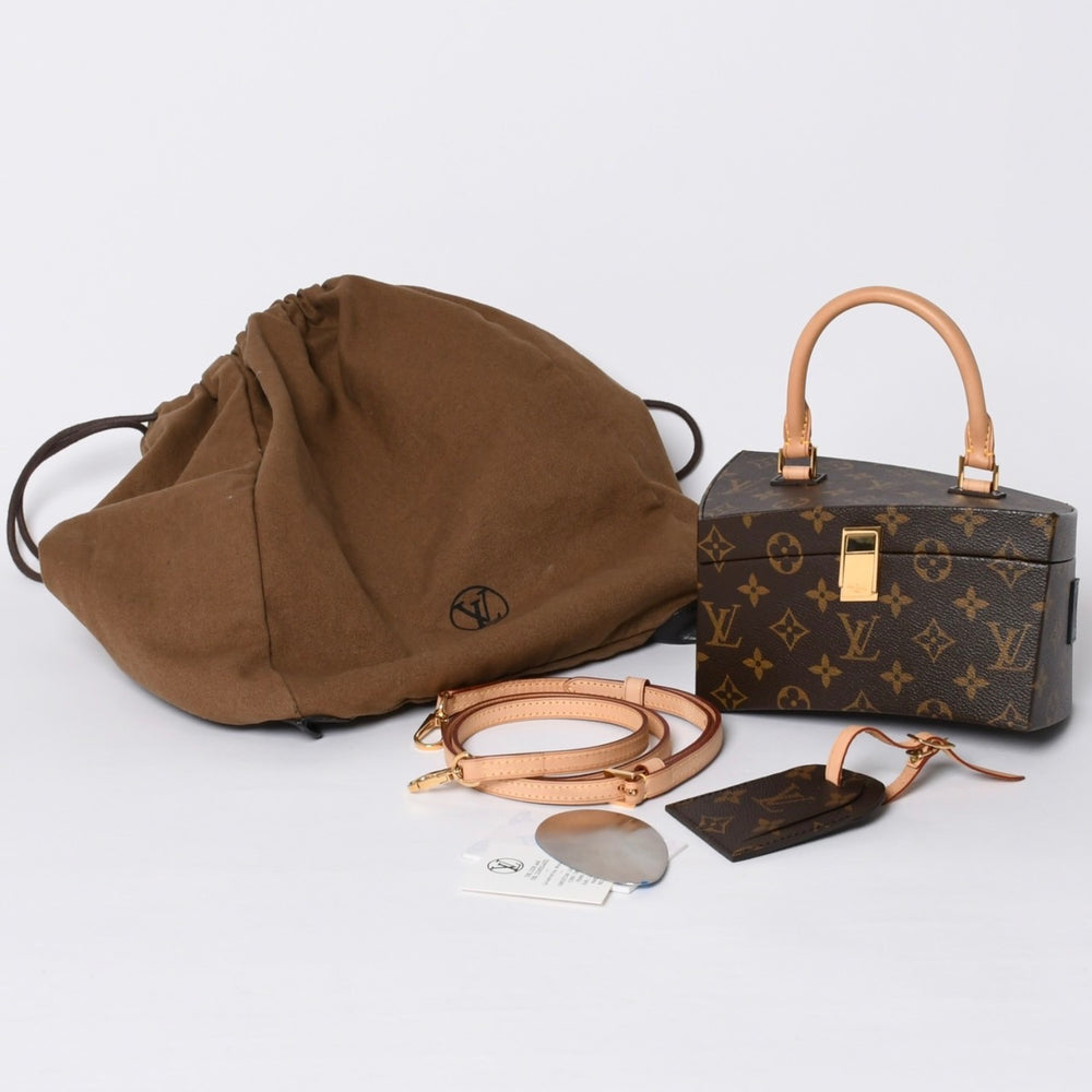 新品同様 LOUIS VUITTON ルイヴィトン ツイステッドボックス 2WAYバッグ M40275 フランクゲーリー ブラウン ゴールド 中古 4a001461