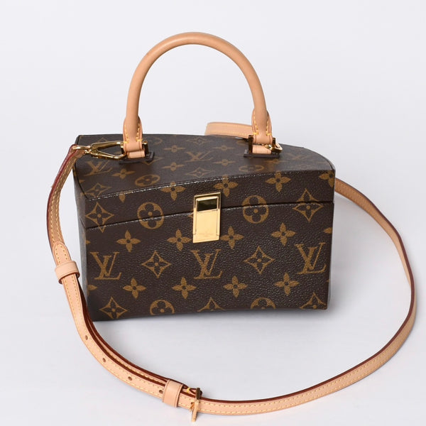 Like new LOUIS VUITTON Twisted Box 2WAY Bag M40275 Frank Gehry Brown Gold Used 4a001461