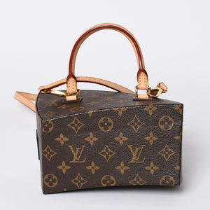 Like new LOUIS VUITTON Twisted Box 2WAY Bag M40275 Frank Gehry Brown Gold Used 4a001461