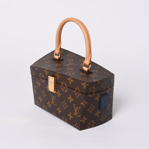 Like new LOUIS VUITTON Twisted Box 2WAY Bag M40275 Frank Gehry Brown Gold Used 4a001461