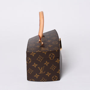Like new LOUIS VUITTON Twisted Box 2WAY Bag M40275 Frank Gehry Brown Gold Used 4a001461
