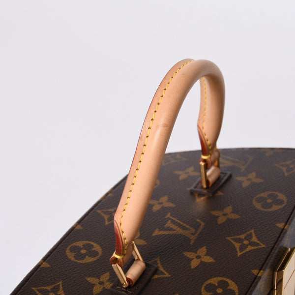 Like new LOUIS VUITTON Twisted Box 2WAY Bag M40275 Frank Gehry Brown Gold Used 4a001461
