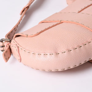 FENDI フェンディ セレリア ステッチ Hand Bag ハンドバッグ Shoulder Bag ショルダーバッグ 8BR407 レザー ピンク 美品 中古 4a000500