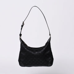 極美品 LOUIS VUITTON ルイヴィトン リトル ブローニュ ワンショルダーバッグ M92142 モノグラム サテン ブラック シルバー金具 中古 4a000762