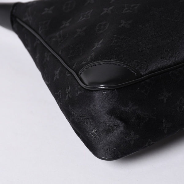 極美品 LOUIS VUITTON ルイヴィトン リトル ブローニュ ワンショルダーバッグ M92142 モノグラム サテン ブラック シルバー金具 中古 4a000762