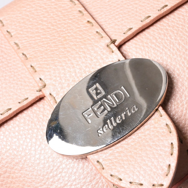 FENDI フェンディ セレリア ステッチ Hand Bag ハンドバッグ Shoulder Bag ショルダーバッグ 8BR407 レザー ピンク 美品 中古 4a000500