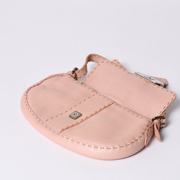 FENDI フェンディ セレリア ステッチ Hand Bag ハンドバッグ Shoulder Bag ショルダーバッグ 8BR407 レザー ピンク 美品 中古 4a000500