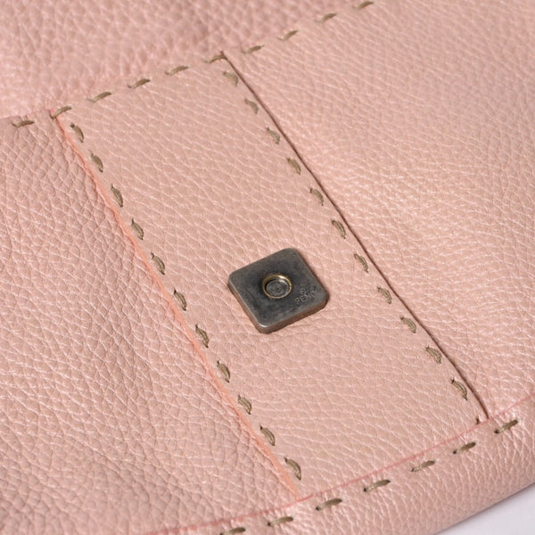 FENDI フェンディ セレリア ステッチ Hand Bag ハンドバッグ Shoulder Bag ショルダーバッグ 8BR407 レザー ピンク 美品 中古 4a000500