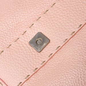 FENDI フェンディ セレリア ステッチ Hand Bag ハンドバッグ Shoulder Bag ショルダーバッグ 8BR407 レザー ピンク 美品 中古 4a000500