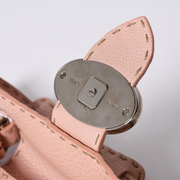 FENDI フェンディ セレリア ステッチ Hand Bag ハンドバッグ Shoulder Bag ショルダーバッグ 8BR407 レザー ピンク 美品 中古 4a000500