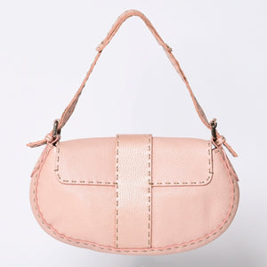FENDI フェンディ セレリア ステッチ Hand Bag ハンドバッグ Shoulder Bag ショルダーバッグ 8BR407 レザー ピンク 美品 中古 4a000500