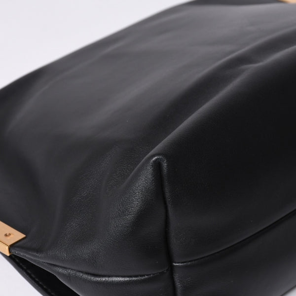 CELINE セリーヌ Clasp Shoulder クラスプライン ショルダーバッグ レザー Black ブラック 美品 中古 4a000808