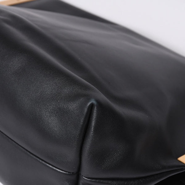 CELINE セリーヌ Clasp Shoulder クラスプライン ショルダーバッグ レザー Black ブラック 美品 中古 4a000808