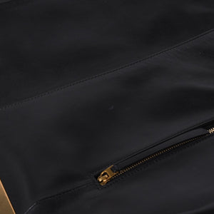 CELINE セリーヌ Clasp Shoulder クラスプライン ショルダーバッグ レザー Black ブラック 美品 中古 4a000808