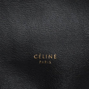 CELINE セリーヌ Clasp Shoulder クラスプライン ショルダーバッグ レザー Black ブラック 美品 中古 4a000808