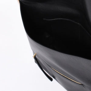 CELINE セリーヌ Clasp Shoulder クラスプライン ショルダーバッグ レザー Black ブラック 美品 中古 4a000808