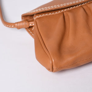 CELINE セリーヌ ワンショルダーバッグ ハンドバッグ CE00/34 レザー ブラウン ゴールド金具 美品 中古 4a000470