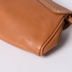 CELINE セリーヌ ワンショルダーバッグ ハンドバッグ CE00/34 レザー ブラウン ゴールド金具 美品 中古 4a000470