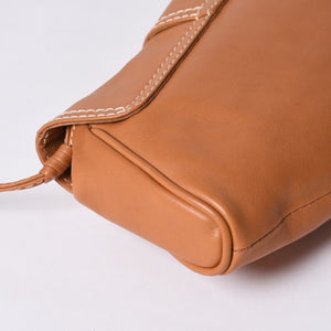 CELINE セリーヌ ワンショルダーバッグ ハンドバッグ CE00/34 レザー ブラウン ゴールド金具 美品 中古 4a000470